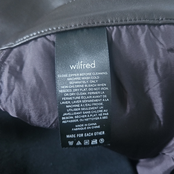 WILFRED The Melina Pant High Waist Vegan Leather Dark Brown Size 4 Aritzia - Picture 9 of 10